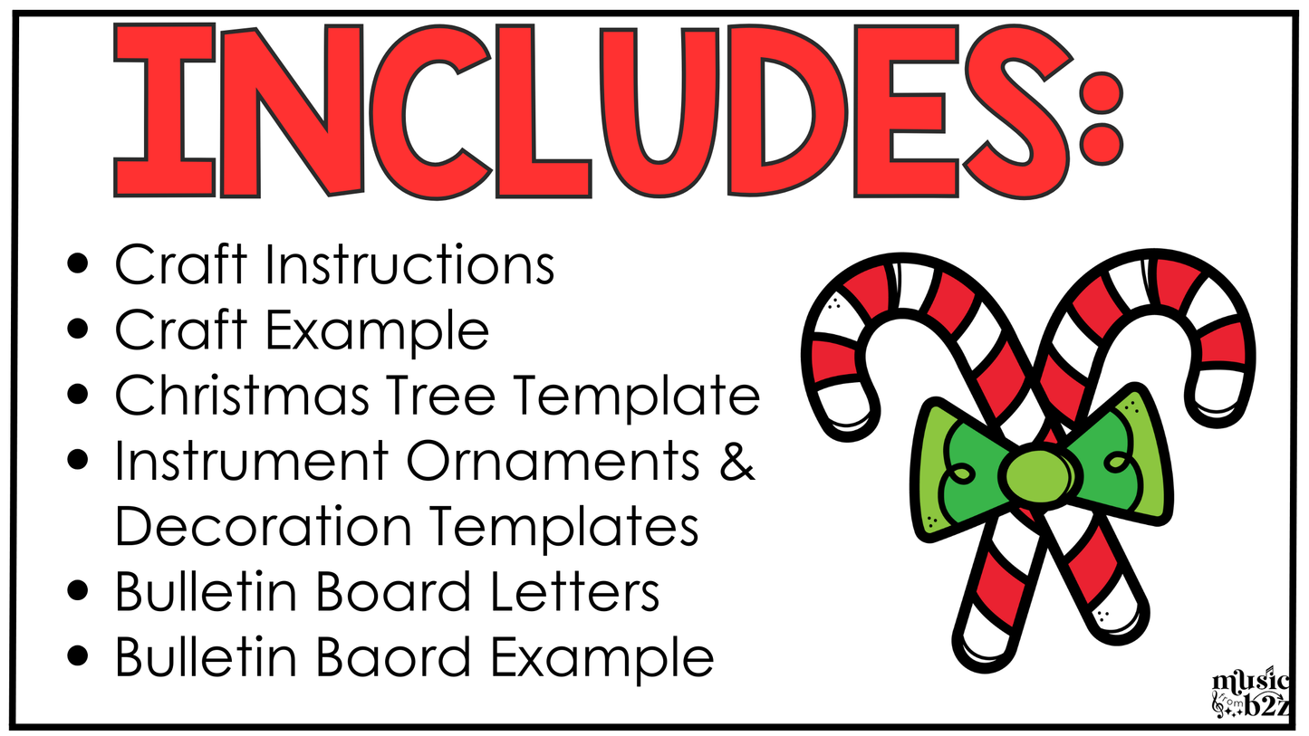 Christmas Music Craft Instrument Families Music Centers Music Sub Plans
