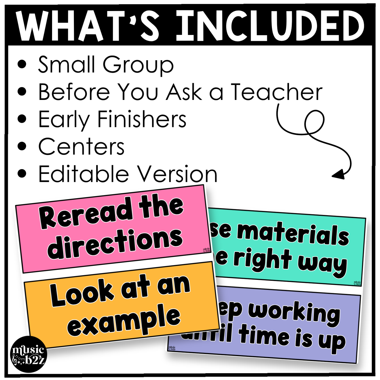 Bright Music Rules & Expectations Posters Elementary Music Classroom Decor
