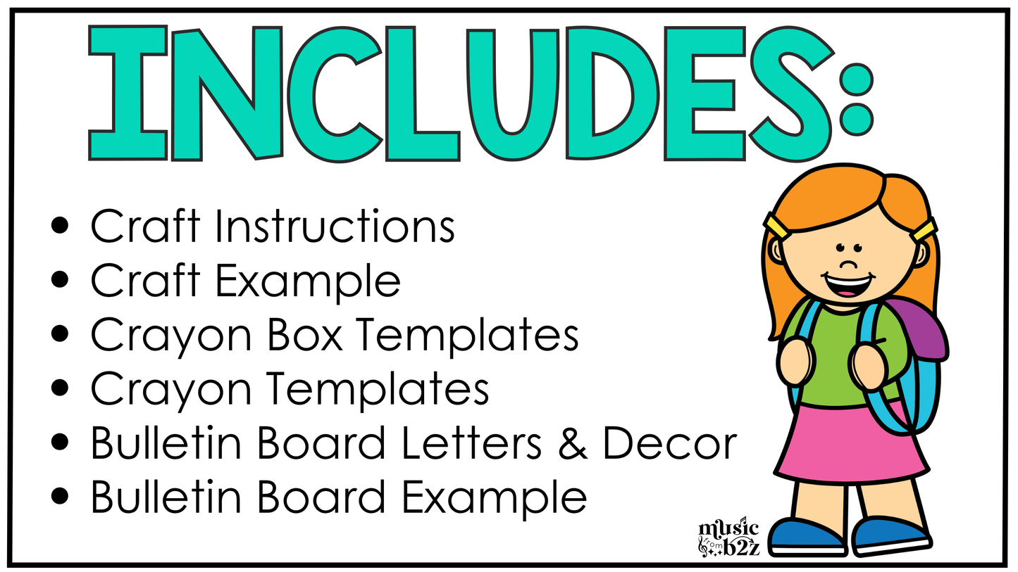 Back to School Music Craft Music Bulletin Board Instrument Families Orchestra