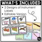 Pastel Composition Notebook Classroom Instrument Labels Music Classroom Decor