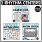 Winter Music Centers BUNDLE #1 Winter Rhythm Worksheets Music Games Sub Plans