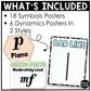 Pastel Composition Music Symbols & Dynamics Posters Elementary Music Classroom Decor