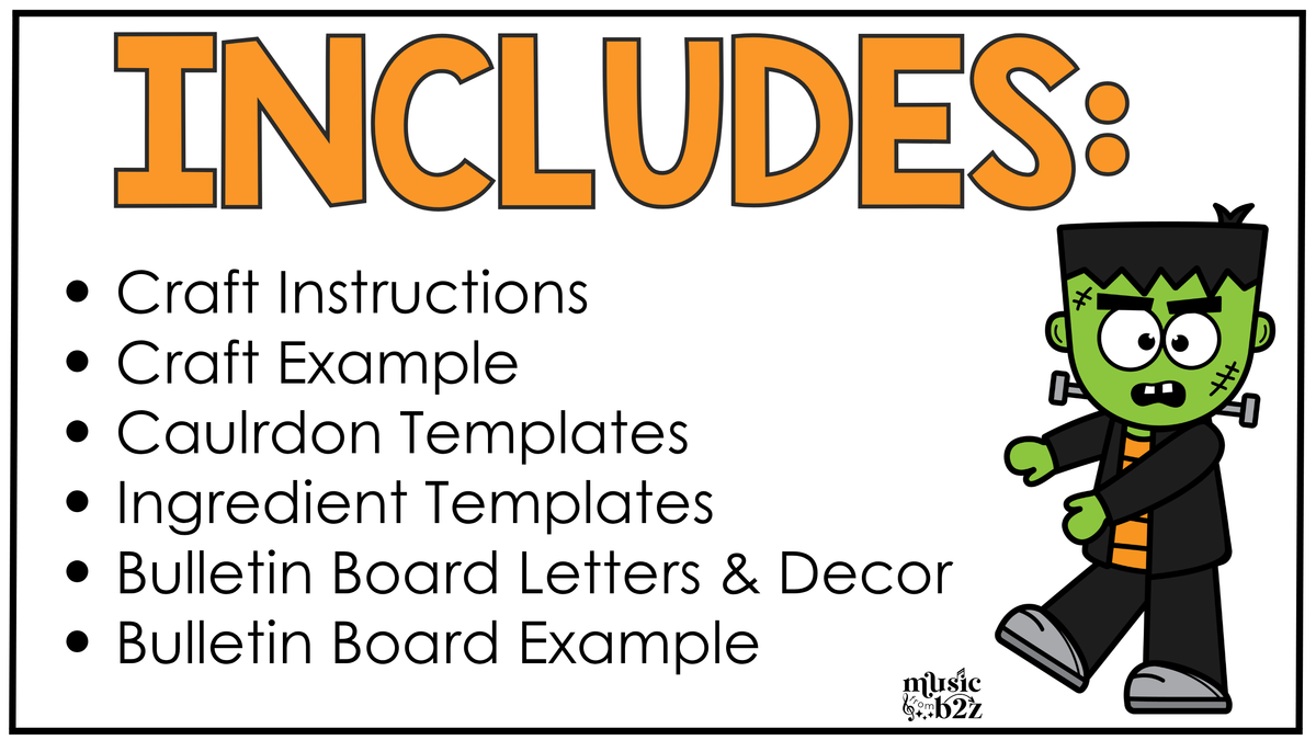 Halloween Music Craft Music Bulletin Board Elementary Music Dynamics Sub Plans