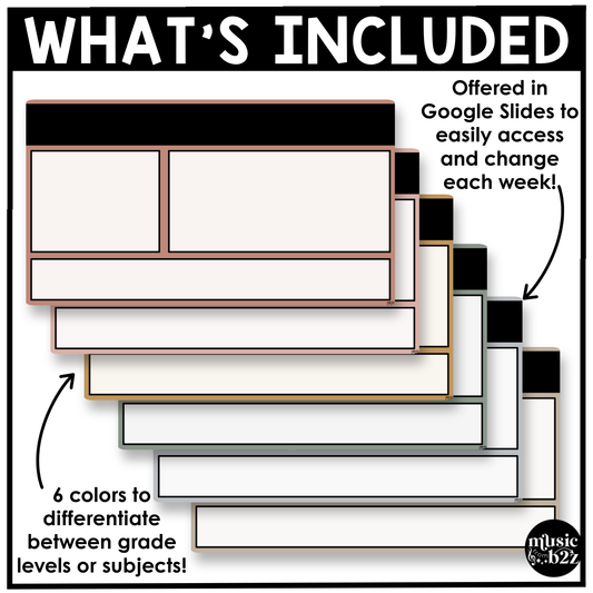 Neutral Daily Agenda Slides Google Slides Elementary Music Lesson Plan Template