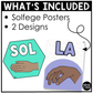Bright Solfege Hand Signs Posters Curwen Elementary Music Classroom Decor