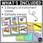 Bright Composition Notebook Classroom Instrument Labels Music Classroom Decor