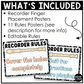 Pastel Composition Recorder Fingering Charts & Rules Posters Music Classroom Decor