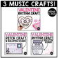 Valentine's Day Music Craft BUNDLE Valentine Music Bulletin Board Music Sub Plan