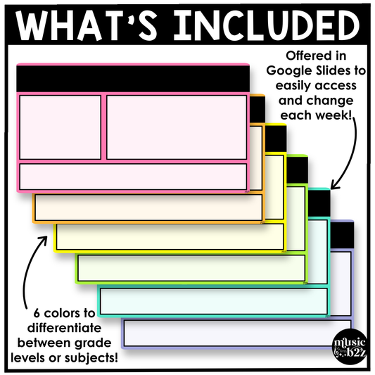 Bright Daily Agenda Slides Google Slides Elementary Music Lesson Plan Template