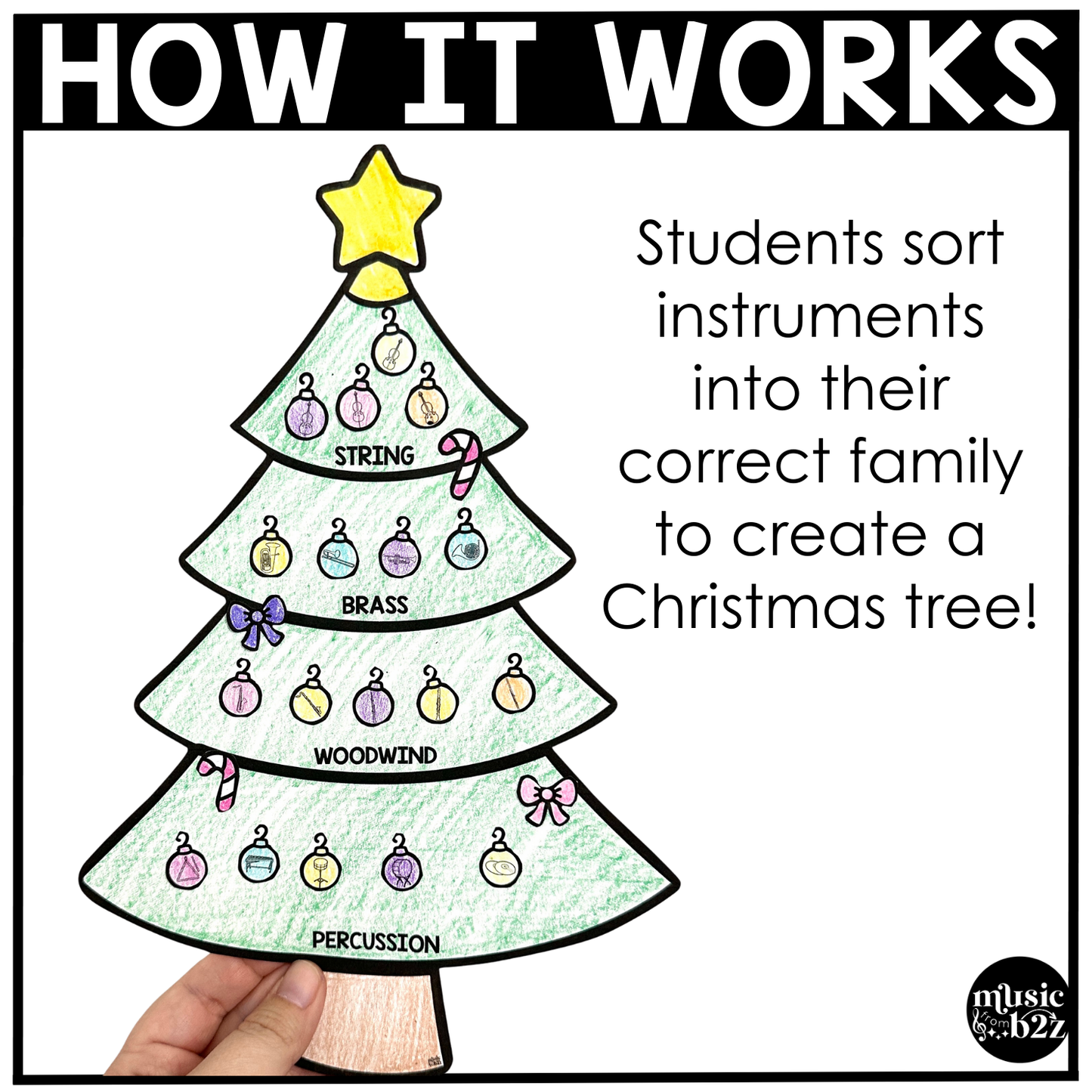 Christmas Music Craft Instrument Families Music Centers Music Sub Plans