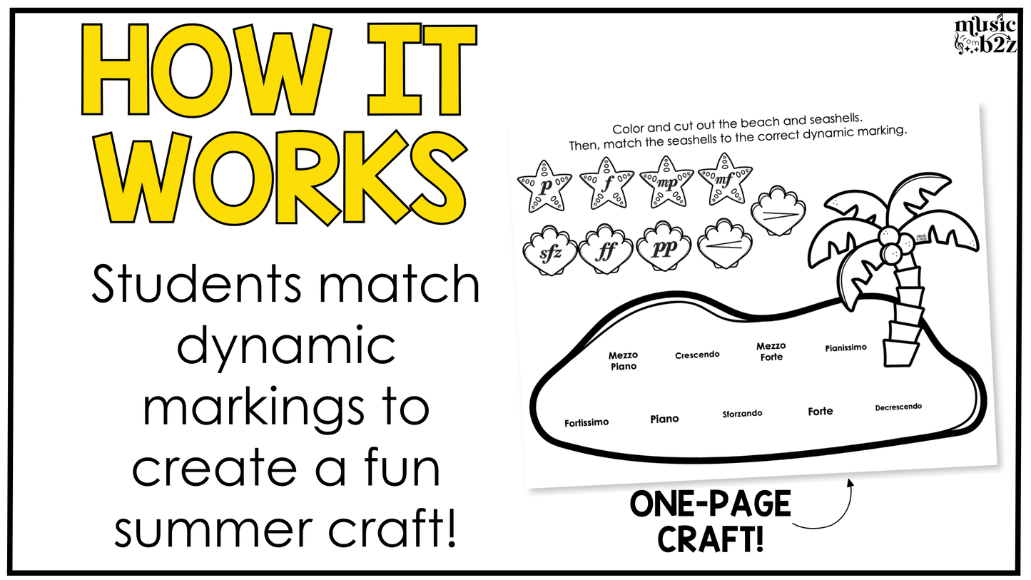 Summer Music Craft Music Bulletin Board Summer Music Sub Plans Dynamics
