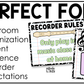 Pastel Composition Recorder Fingering Charts & Rules Posters Music Classroom Decor