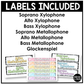 Pastel Composition Orff Instrument Labels Elementary Music Classroom Decor Music Posters