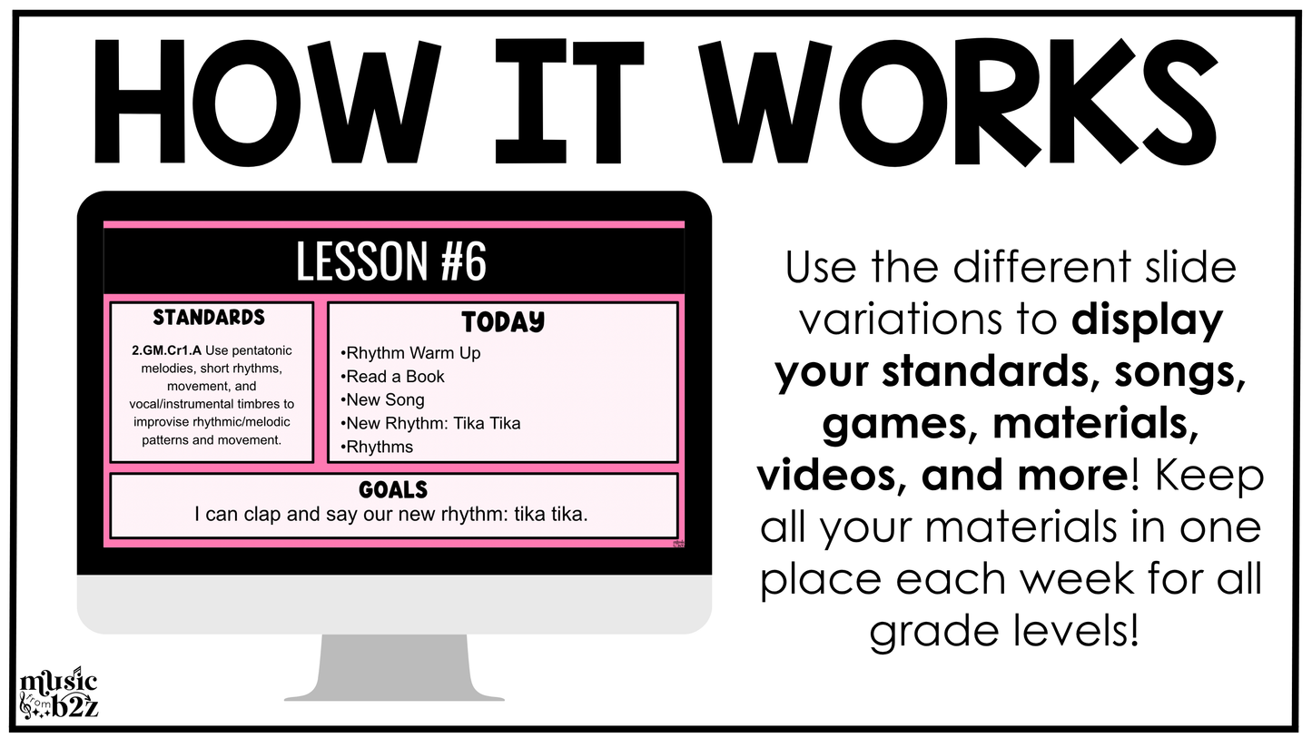Bright Daily Agenda Slides Google Slides Elementary Music Lesson Plan Template