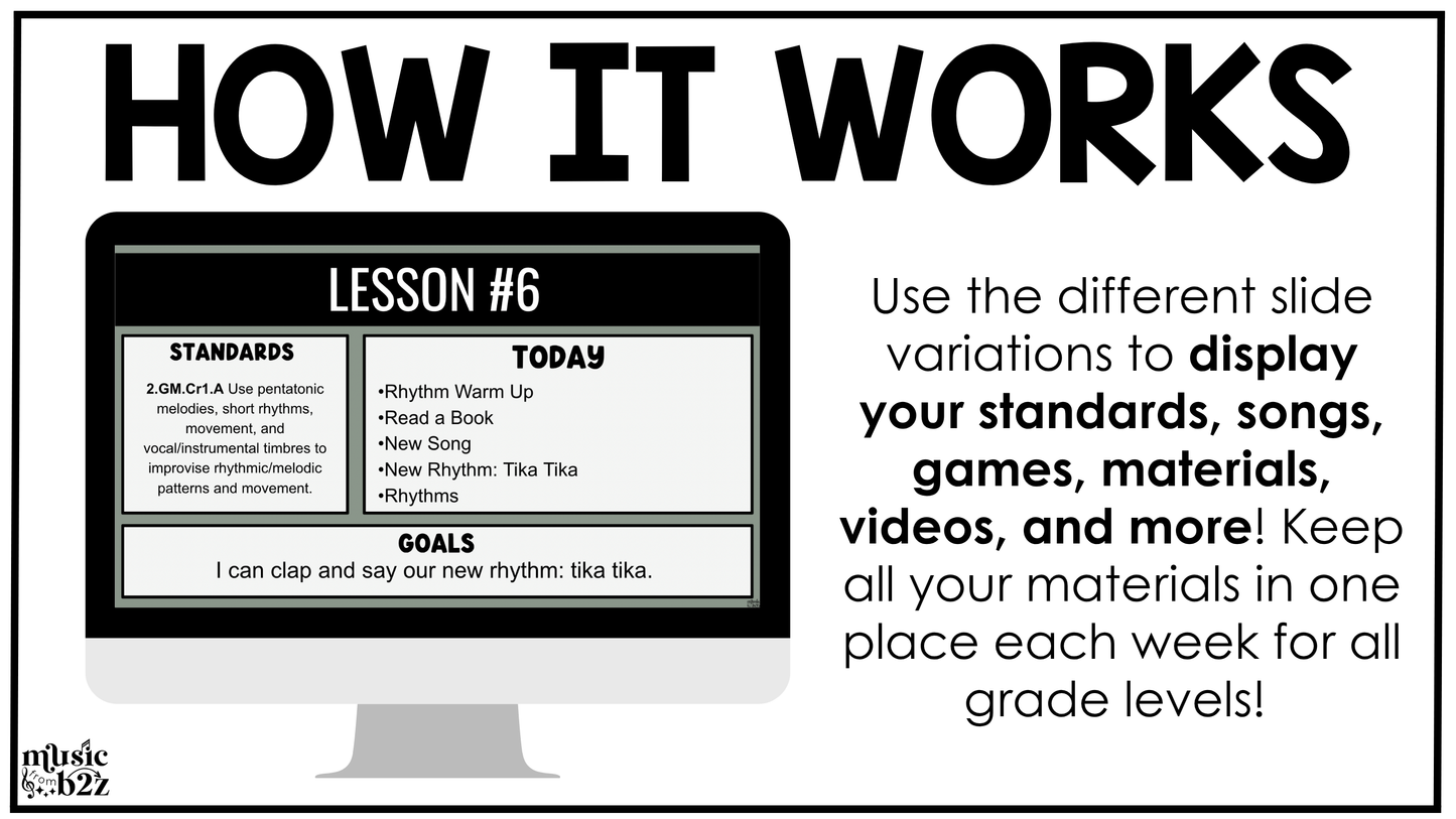 Neutral Daily Agenda Slides Google Slides Elementary Music Lesson Plan Template