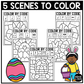 Easter Music Coloring Pages Rhythm Worksheets Spring Music Color by Note