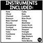 Neutral Instrument Families of the Orchestra Posters Elementary Music Classroom Decor