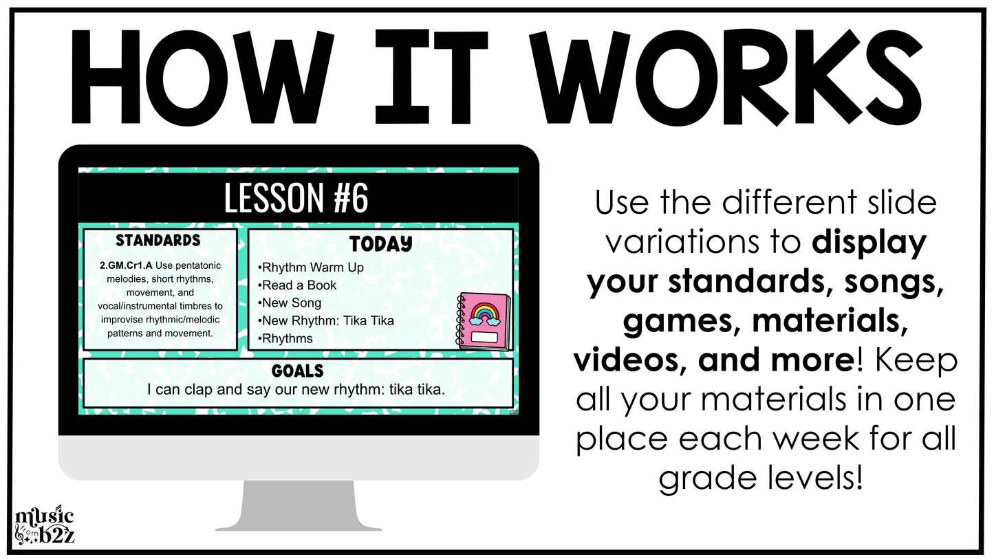 Bright Composition Daily Agenda Slides Google Slides Elementary Music Lesson Plan Template