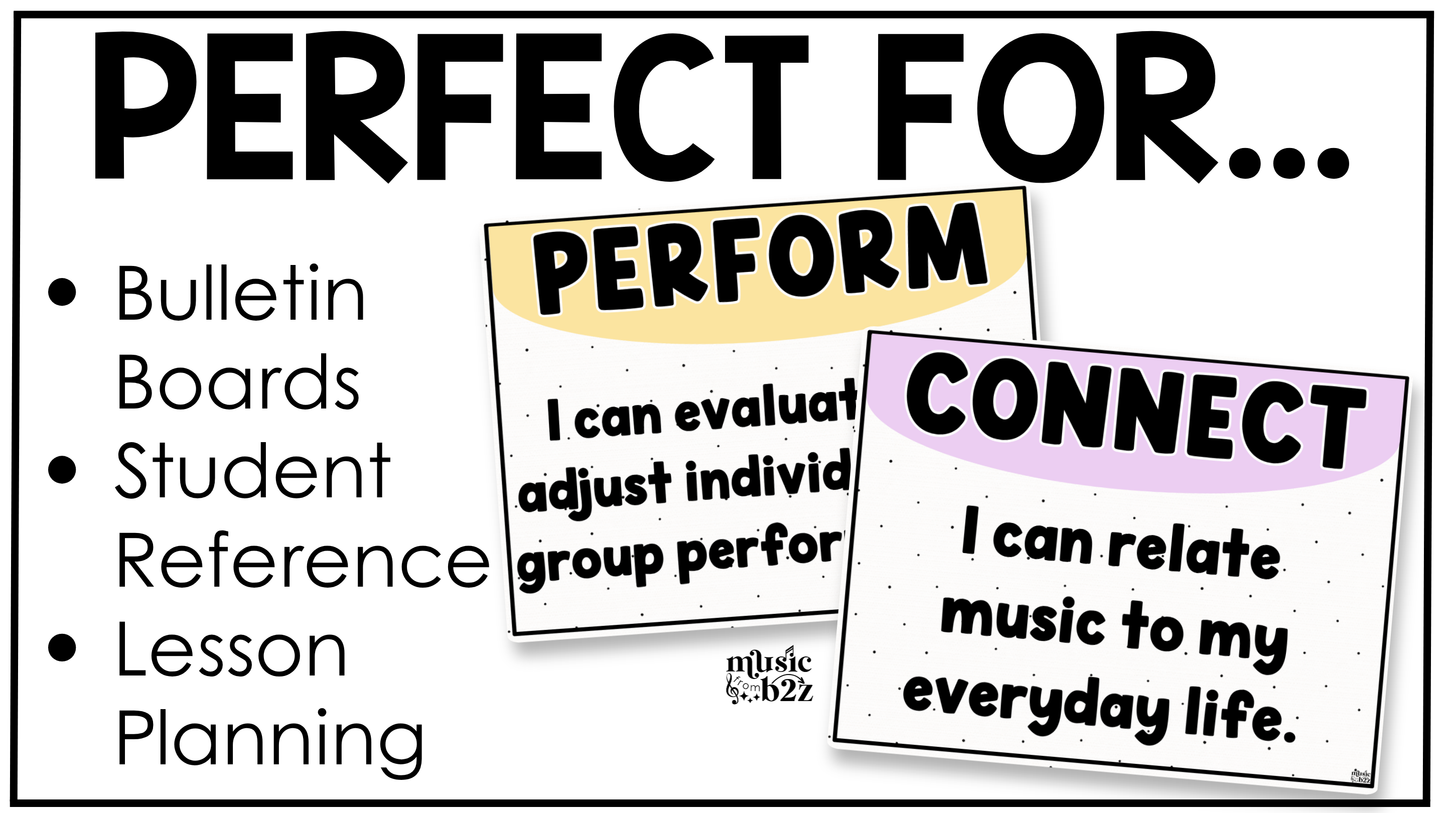 Pastel National Music Standards Posters Elementary Music Classroom Decor
