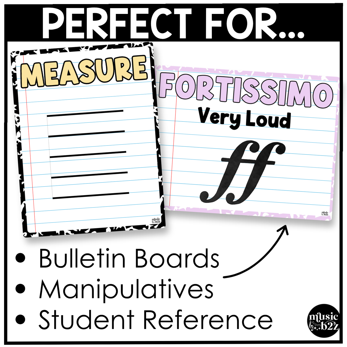 Pastel Composition Music Symbols & Dynamics Posters Elementary Music Classroom Decor