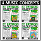 St. Patrick's Day Music Coloring Page BUNDLE Color by Note Music Worksheets
