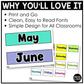 Bright Calendar Kit Editable Elementary Music Classroom Decor Calendar Pieces