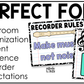 Bright Composition Recorder Fingering Charts & Rules Posters Music Classroom Decor