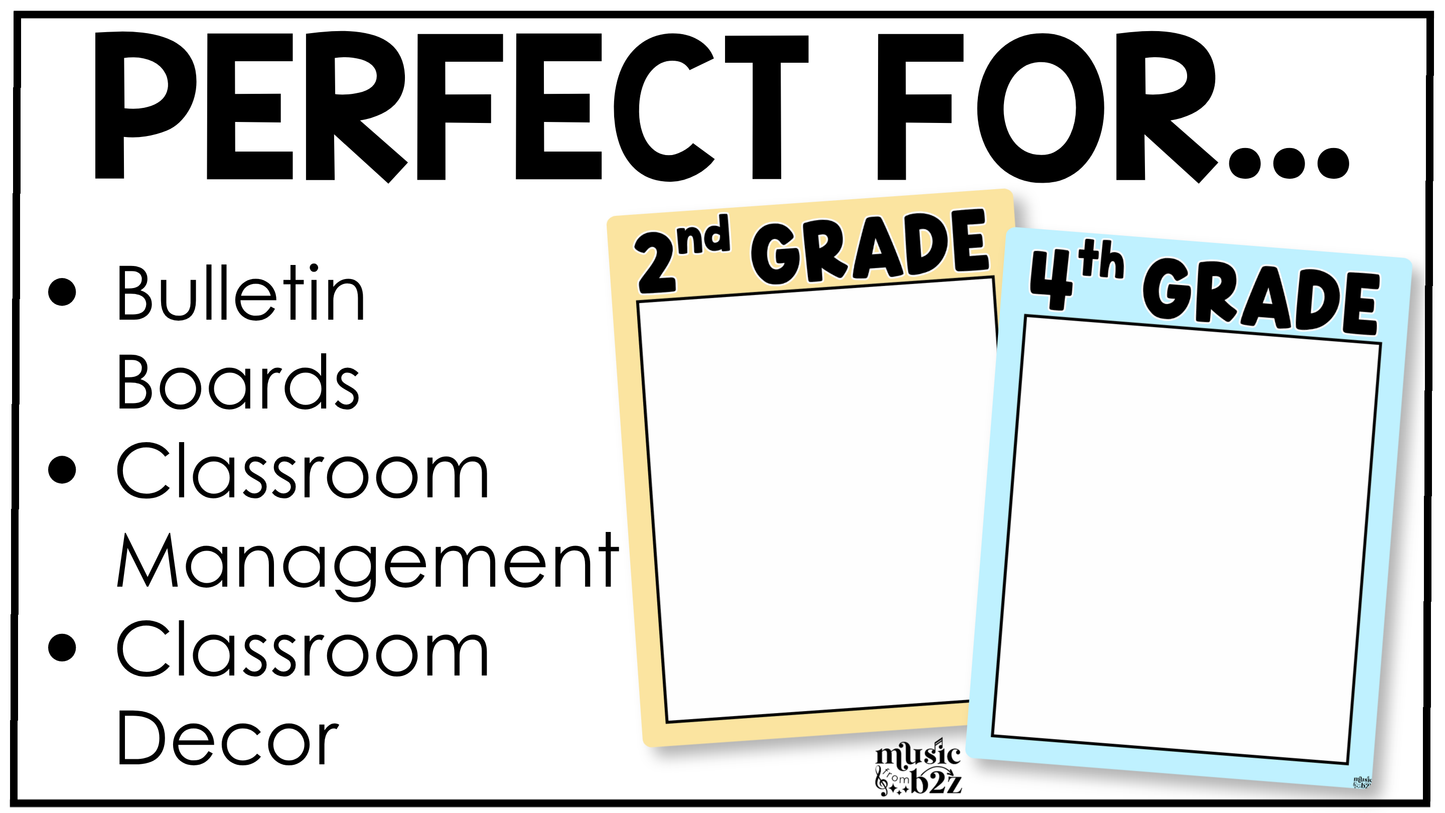 Pastel Week in Focus Wall I Can Posters Elementary Music Classroom Decor