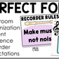 Pastel Recorder Fingering Charts & Rules Posters Music Classroom Decor