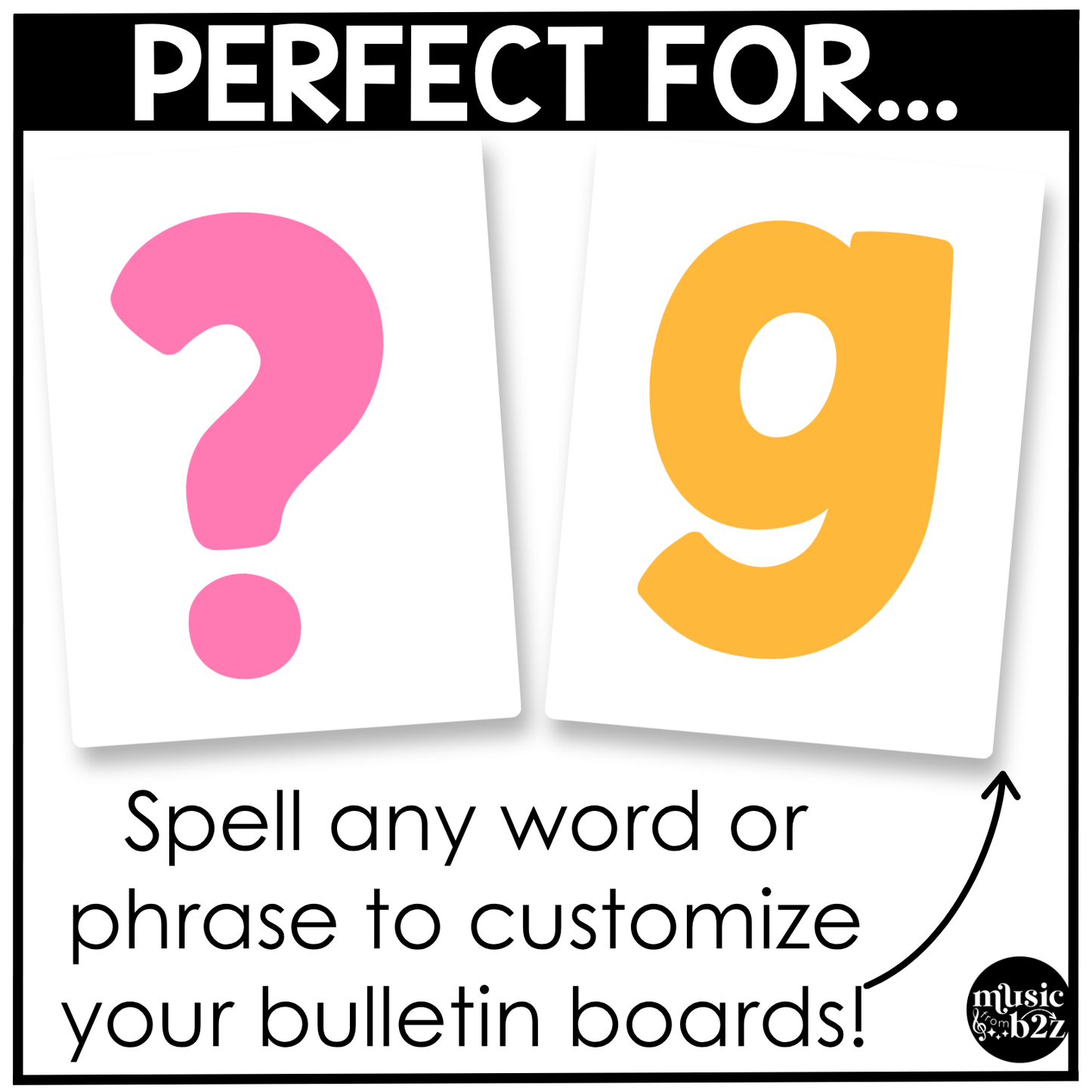 Bright Bulletin Board Letters Numbers Symbols Elementary Music Classroom Decor