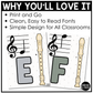 Neutral Recorder Fingering Charts & Rules Posters Music Classroom Decor