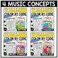 Summer Music Coloring Page BUNDLE Color by Note Summer Music Worksheets