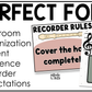Neutral Recorder Fingering Charts & Rules Posters Music Classroom Decor