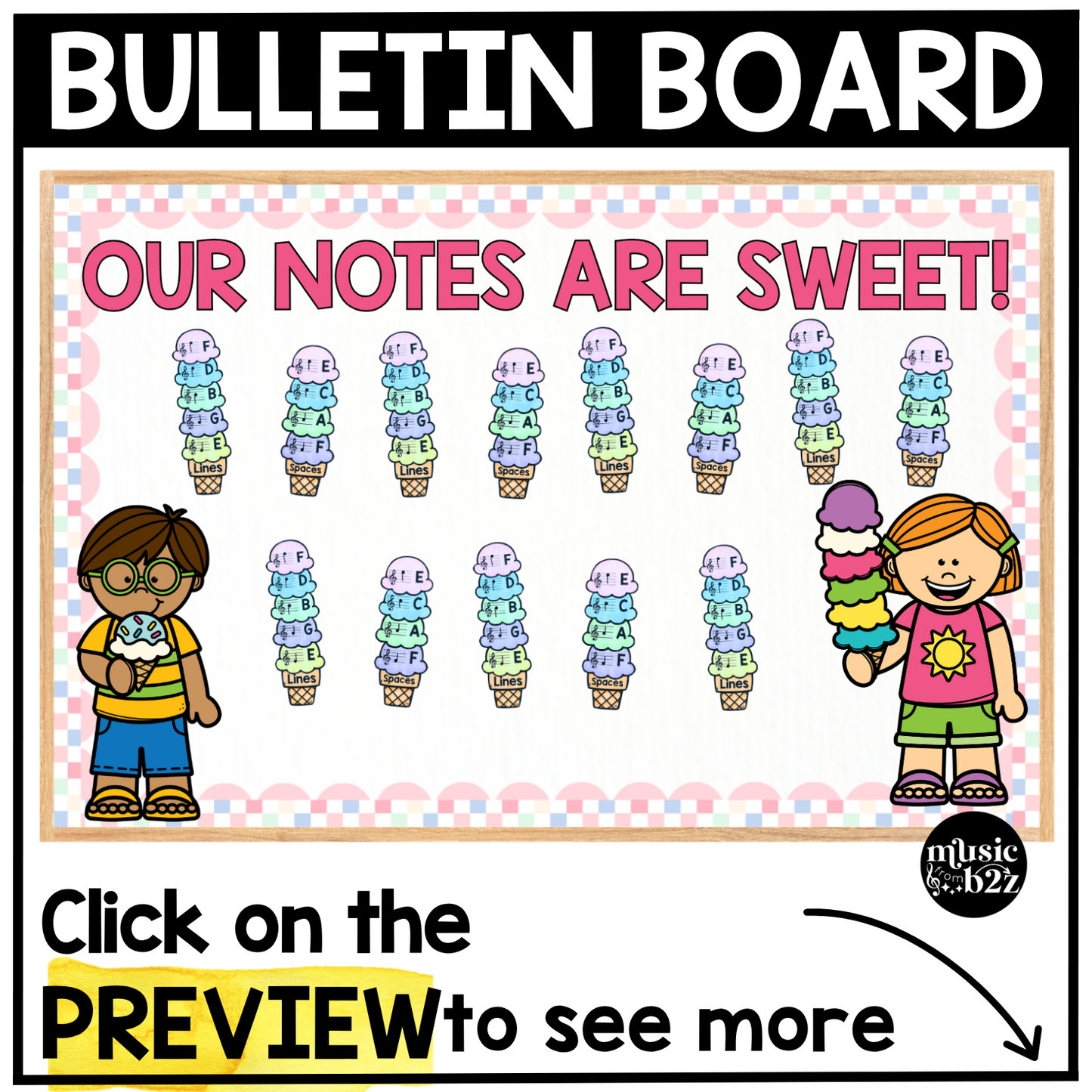 Summer Music Craft Music Bulletin Board Summer Music Sub Plans Treble Clef