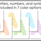 Pastel Composition Bulletin Board Letters Numbers Symbols Elementary Music Classroom Decor