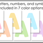 Pastel Bulletin Board Letters Numbers Symbols Elementary Music Classroom Decor