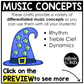 Halloween Music Craft BUNDLE Halloween Music Bulletin Board Rhythm Treble Clef