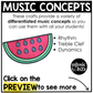 Summer Music Craft BUNDLE Summer Music Bulletin Board Music Sub Plan