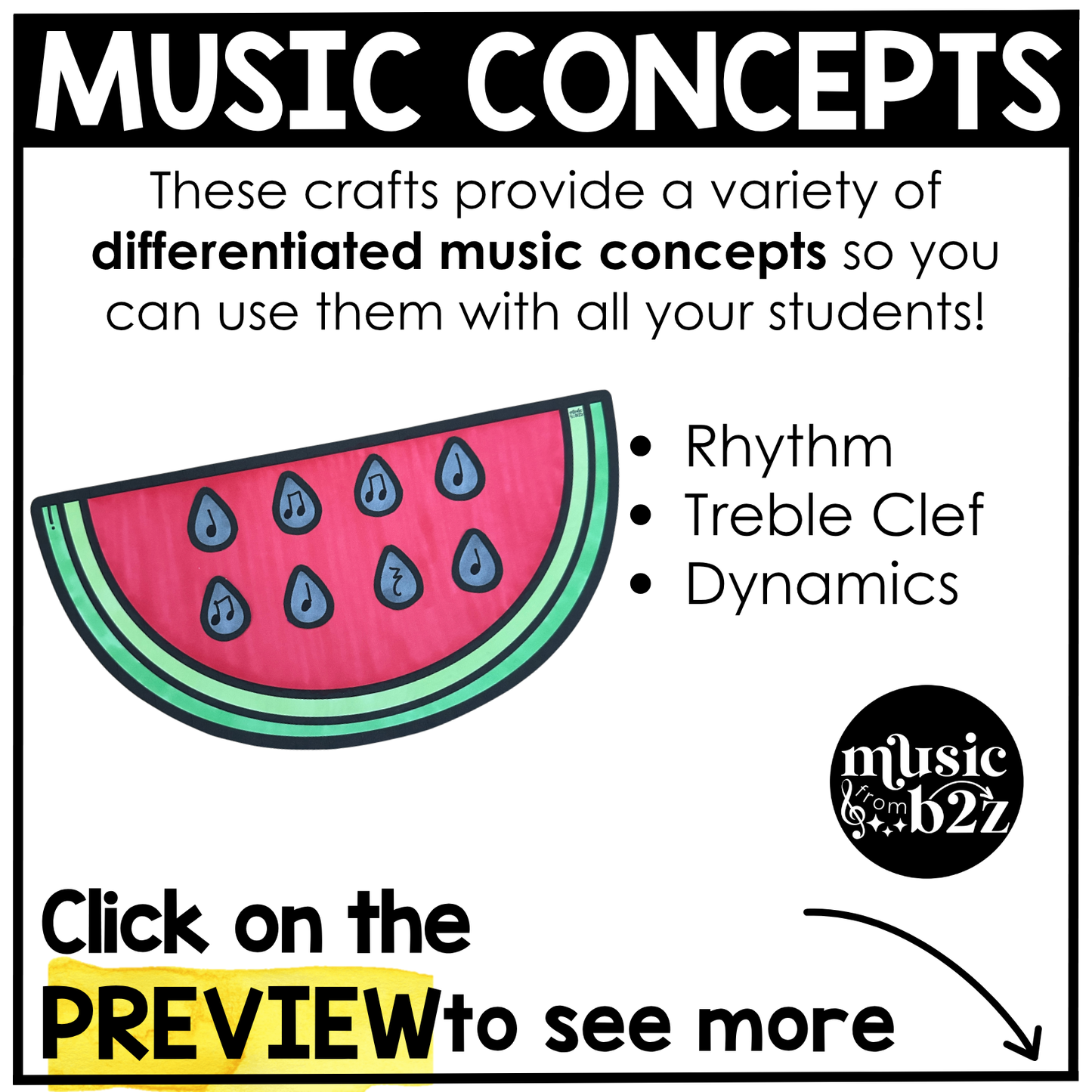 Summer Music Craft BUNDLE Summer Music Bulletin Board Music Sub Plan