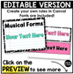 Bright Composition Music Tempo & Form Posters Elementary Music Classroom Decor Editable
