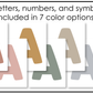 Neutral Bulletin Board Letters Numbers Symbols Elementary Music Classroom Decor