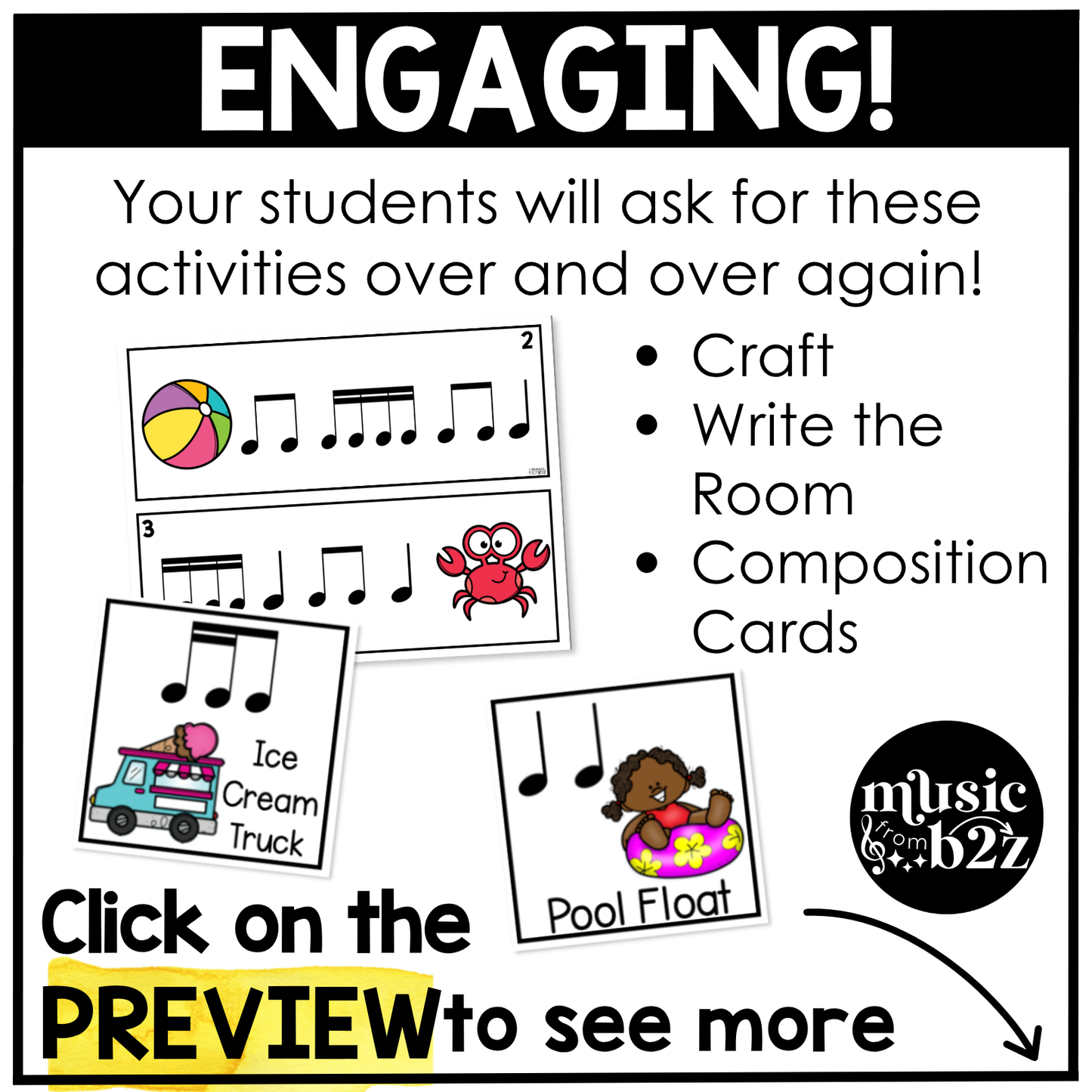 Summer Music Centers BUNDLE Summer Rhythm Worksheets Music Games Sub Plans