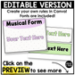 Pastel Music Tempo & Form Posters Elementary Music Classroom Decor Editable