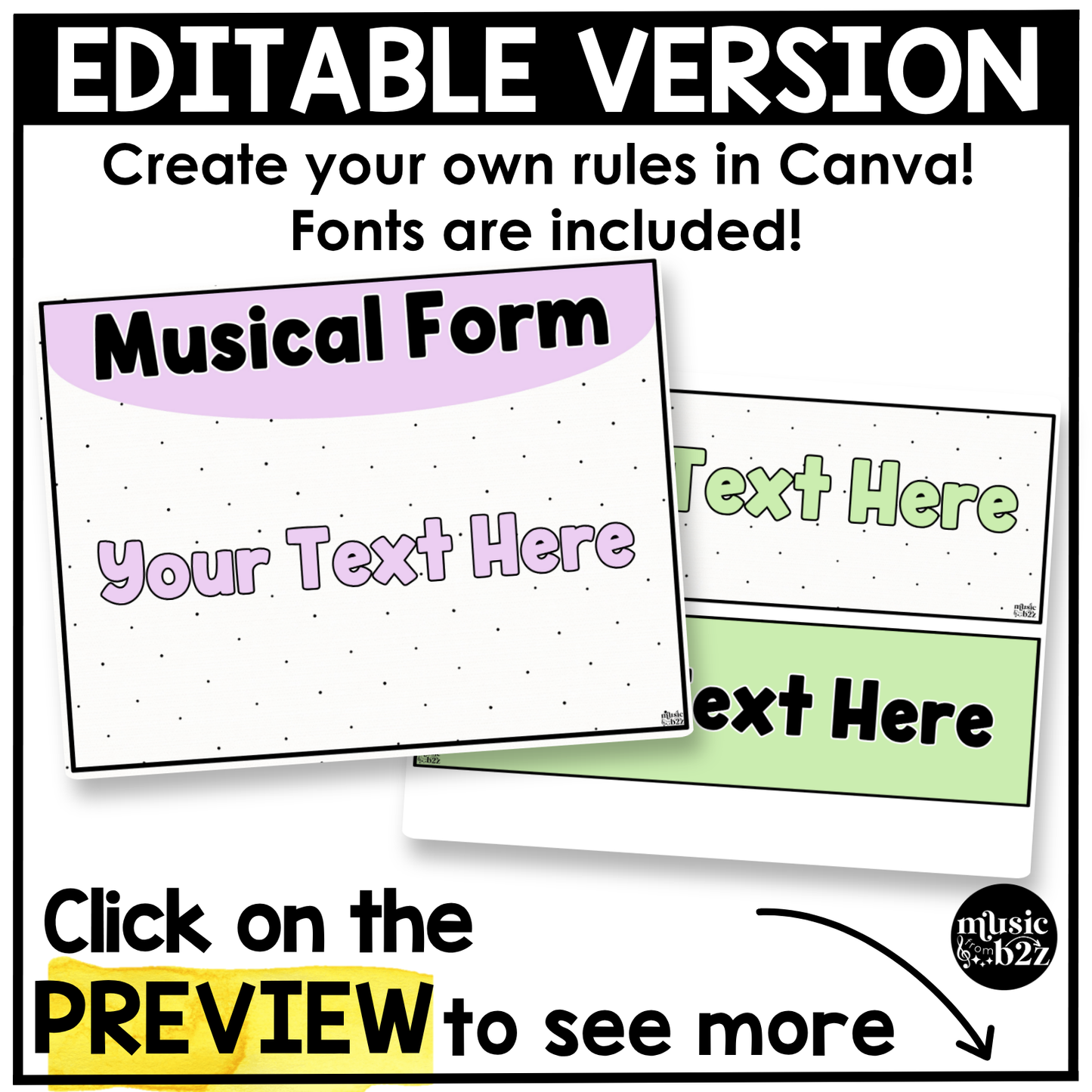 Pastel Music Tempo & Form Posters Elementary Music Classroom Decor Editable