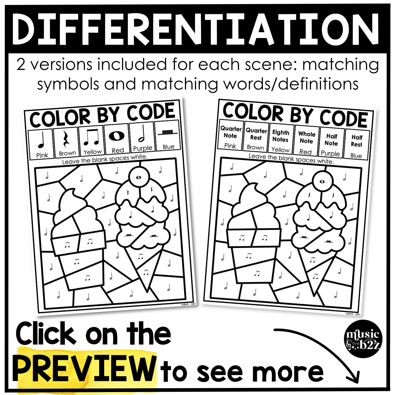 Summer Music Coloring Pages Rhythm Worksheets Summer Music Color by Note