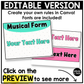 Bright Music Tempo & Form Posters Elementary Music Classroom Decor Editable