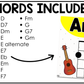 Bright Ukulele Chord Charts Posters Elementary Music Classroom Decor