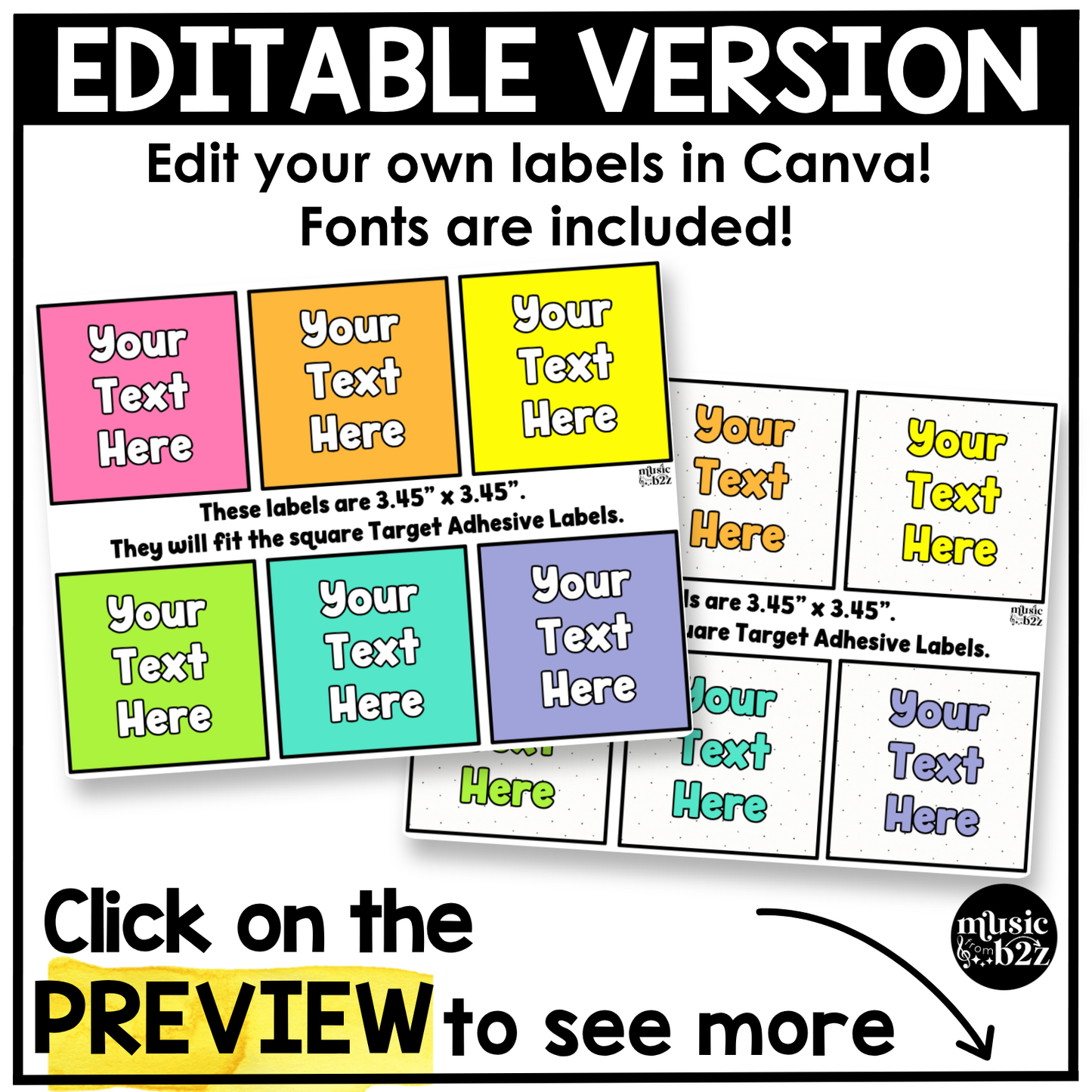 Bright Classroom Instrument Labels Elementary Music Classroom Decor Organization