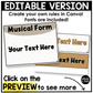 Neutral Music Tempo & Form Posters Elementary Music Classroom Decor Editable