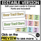 Pastel Calendar Kit Editable Elementary Music Classroom Decor Calendar Pieces